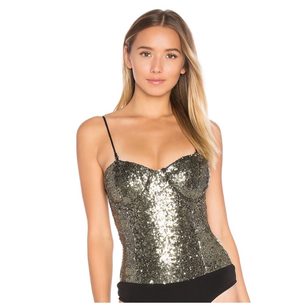 House of Harlow x Revolve sequin bodysuit